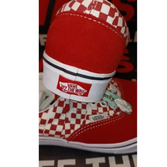 VANS Comfycush Era Men's 7.5/Women's 9 Tear Check Red/White VN0A3WM9V9Z